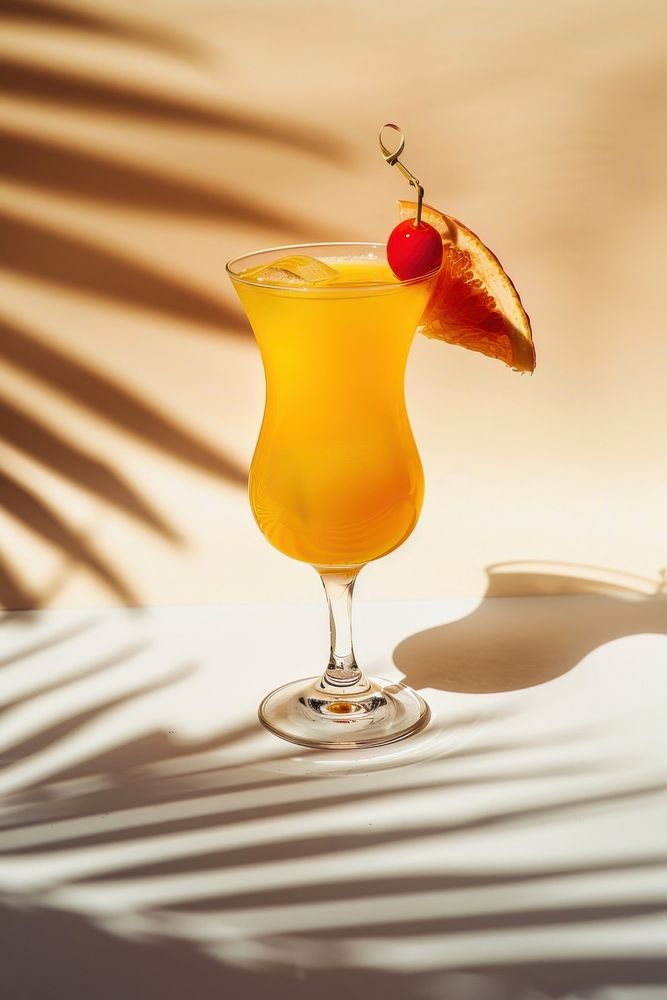 Popular cocktails drink fruit juice.
