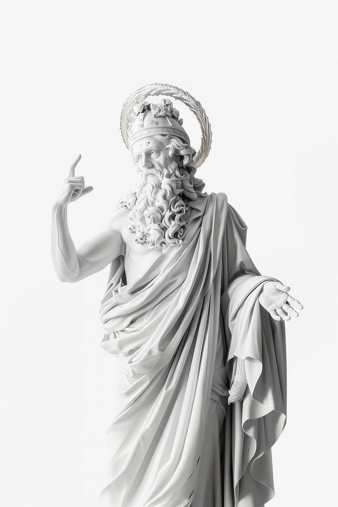 Statue of god sculpture white art.