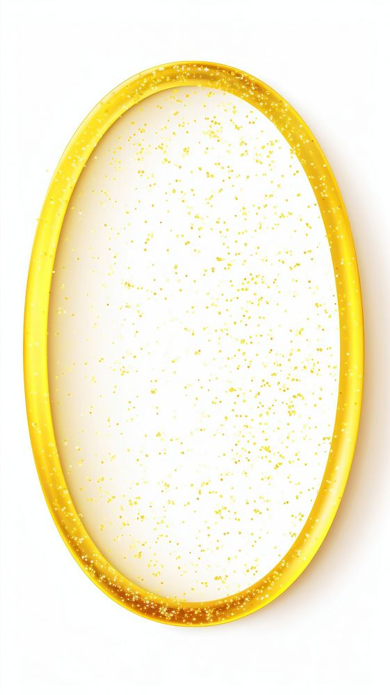 Frame glitter oval plate gold.