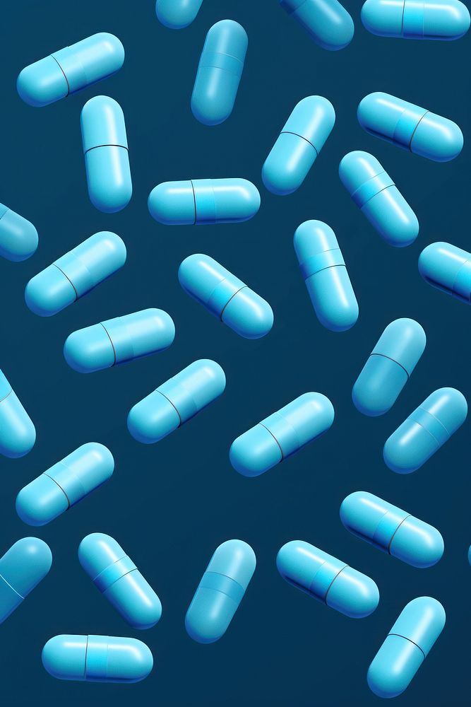 Blue pill capsules backgrounds blue background medication.