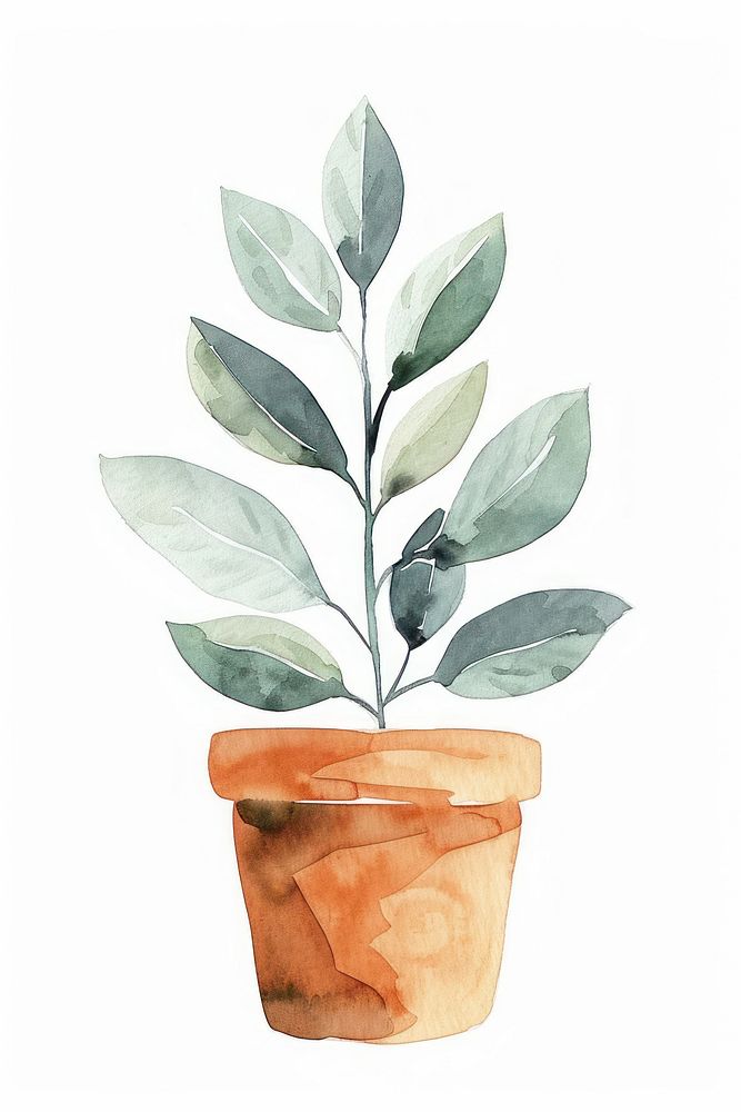 Plant herbs leaf vase.
