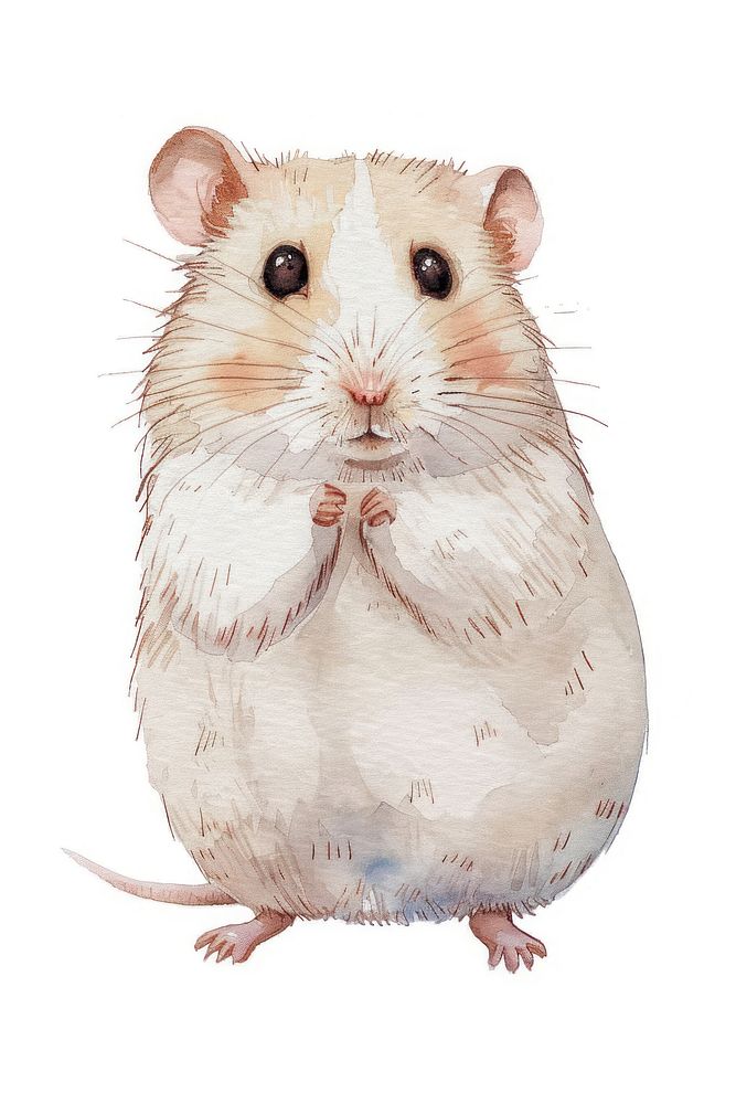 White hamster rat rodent animal.