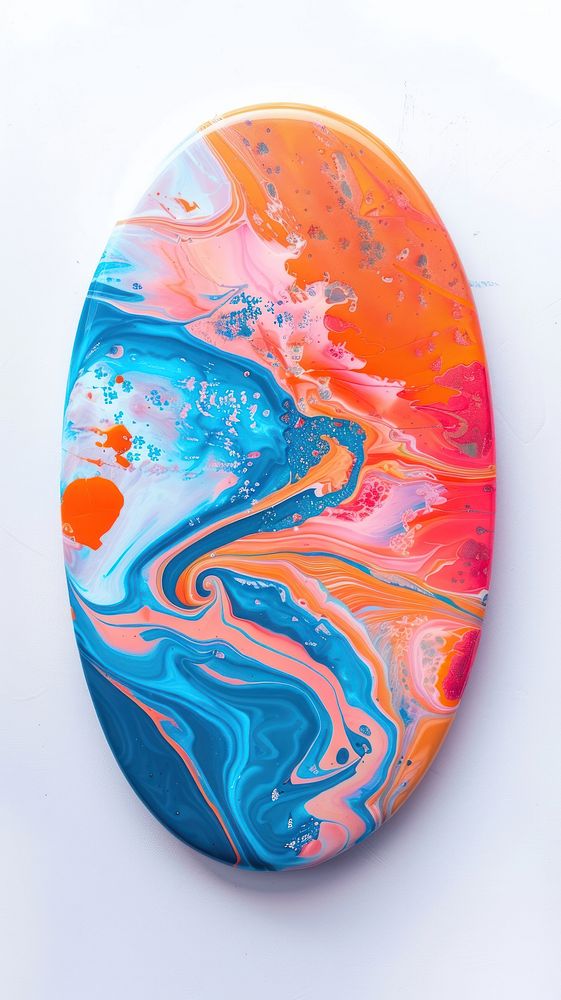 Acrylic pouring pill recreation outdoors surfing.