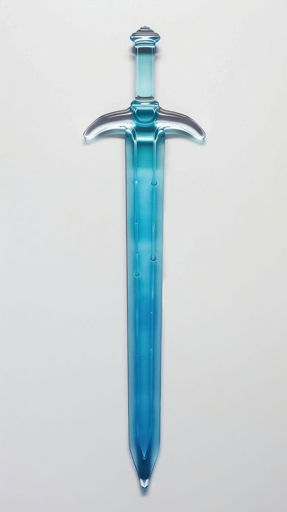 Acrylic pouring sword weaponry dagger blade.