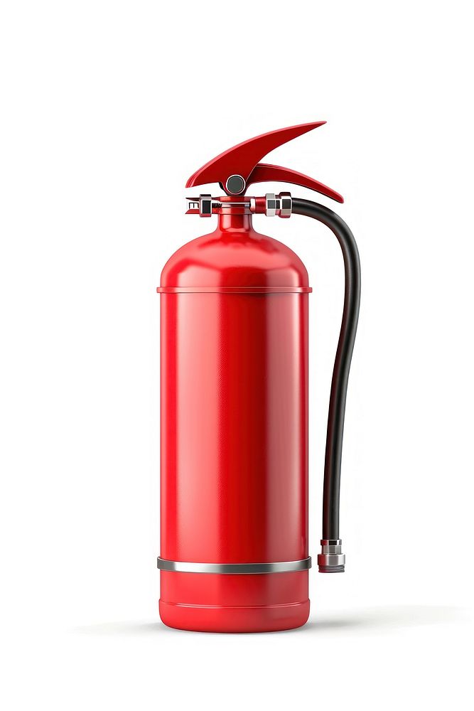 Fire Extinguishers Appliance bottle fire extinguisher white background.