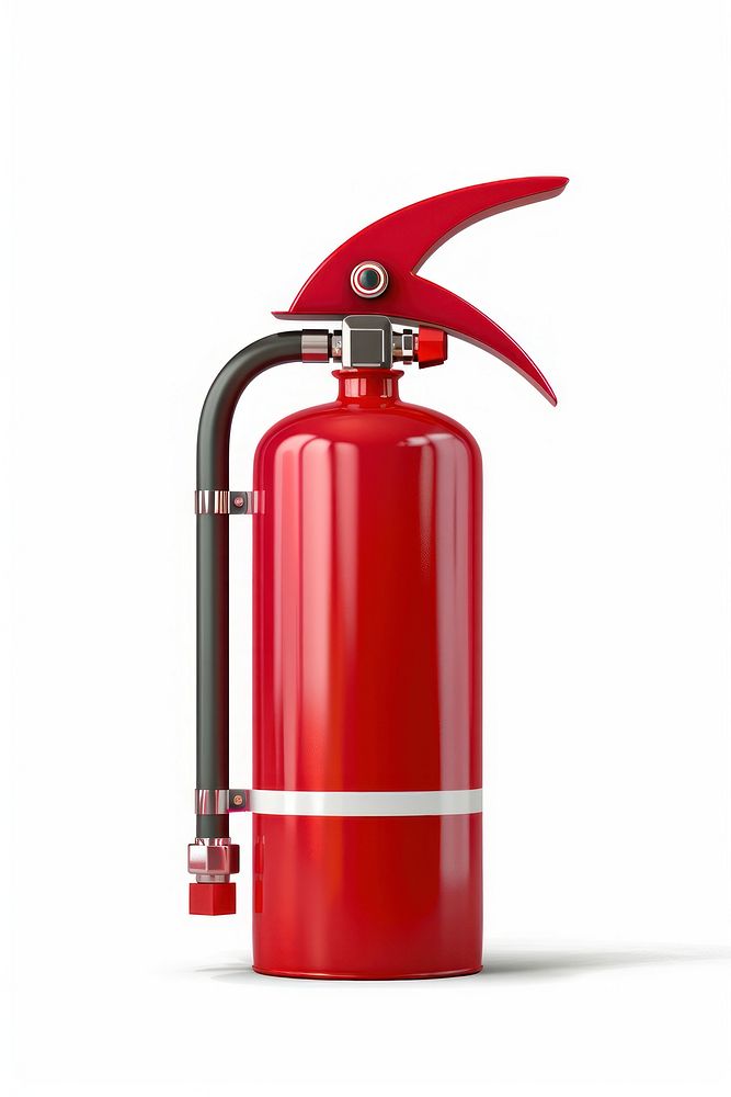 Fire Extinguishers Appliance cylinder fire extinguisher white background.