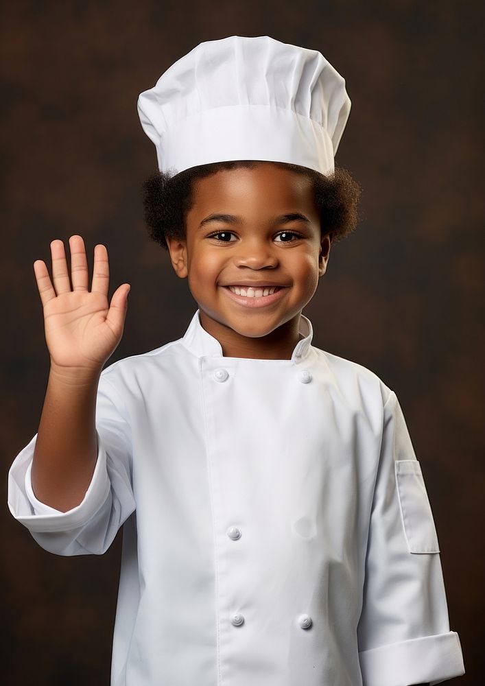 African american boy chef person child.