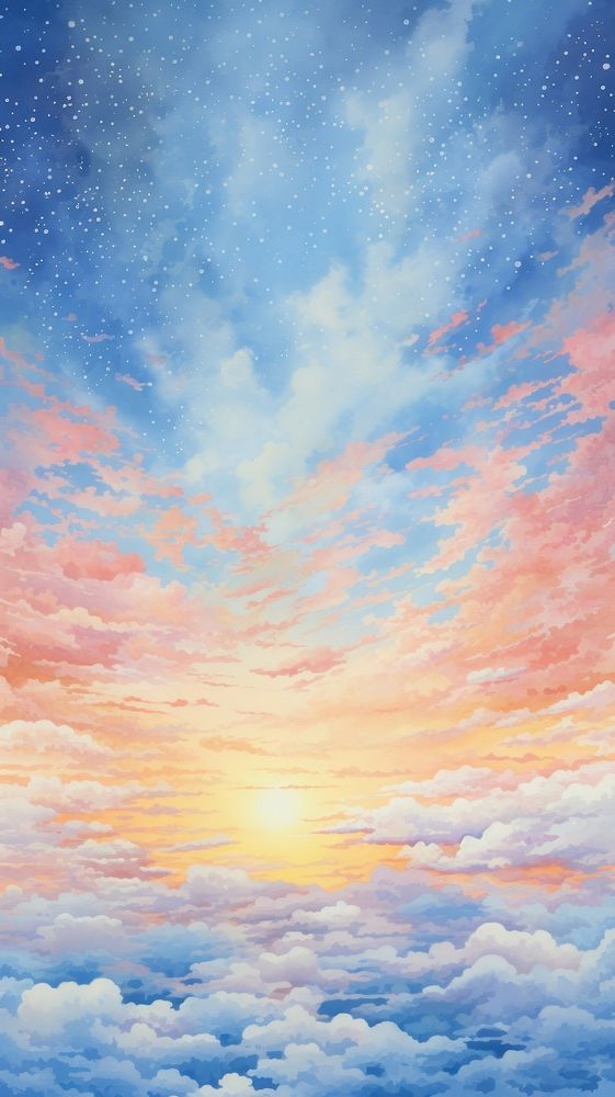 Illustration of a sky outdoors horizon scenery.