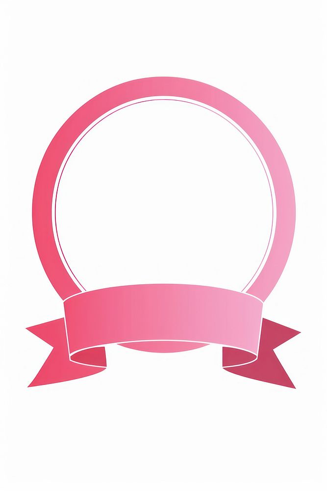 Pink circle award ribbon banner clothing jacuzzi apparel.