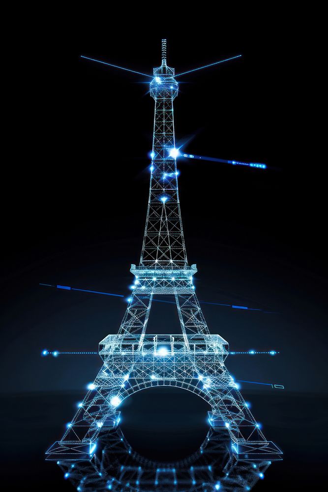 Eiffel tower architecture technology shape.