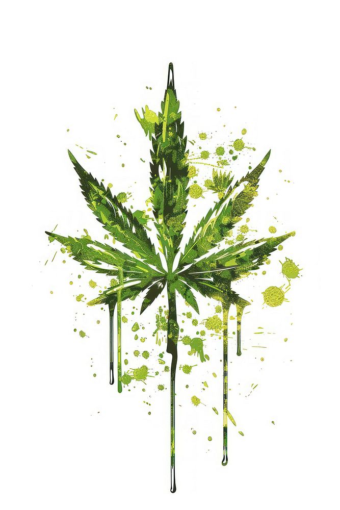 Graffiti cannabis herbal plant herbs.
