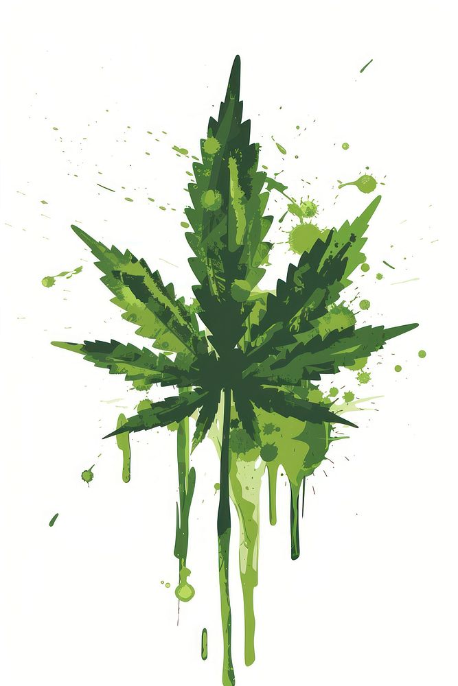 Graffiti cannabis herbal plant herbs.