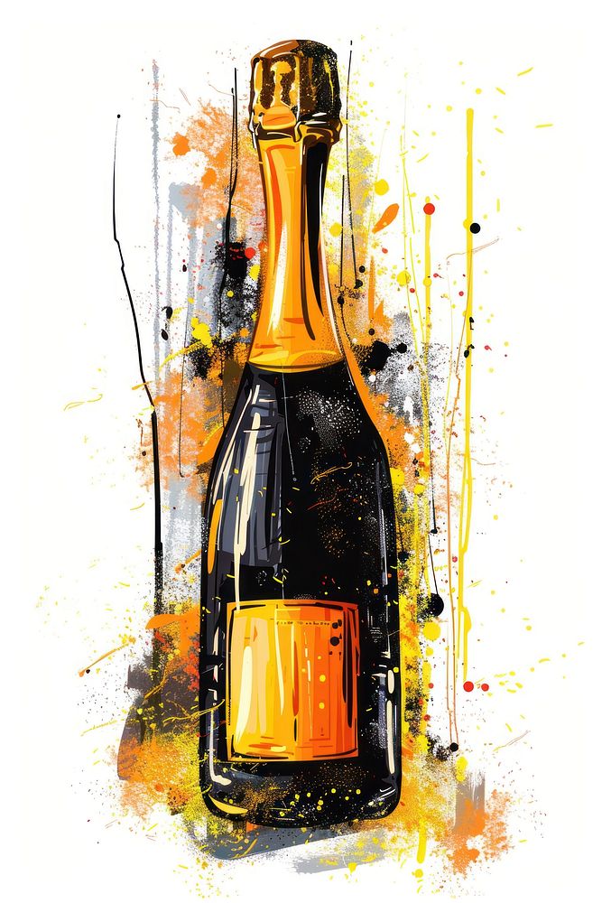 Graffiti champagne art beverage alcohol.