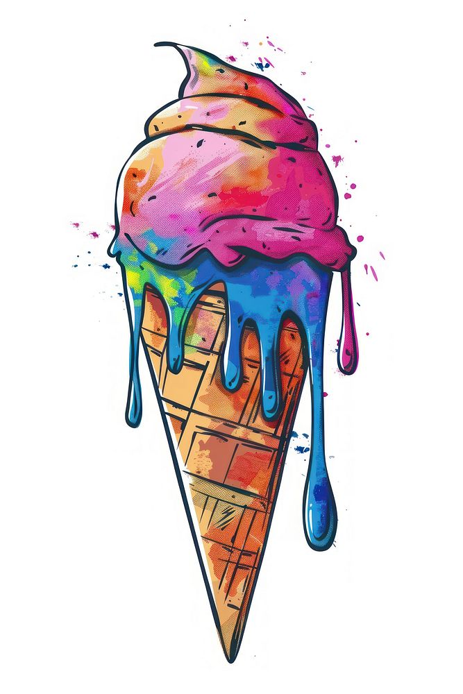 Graffiti icecream dessert person creme.