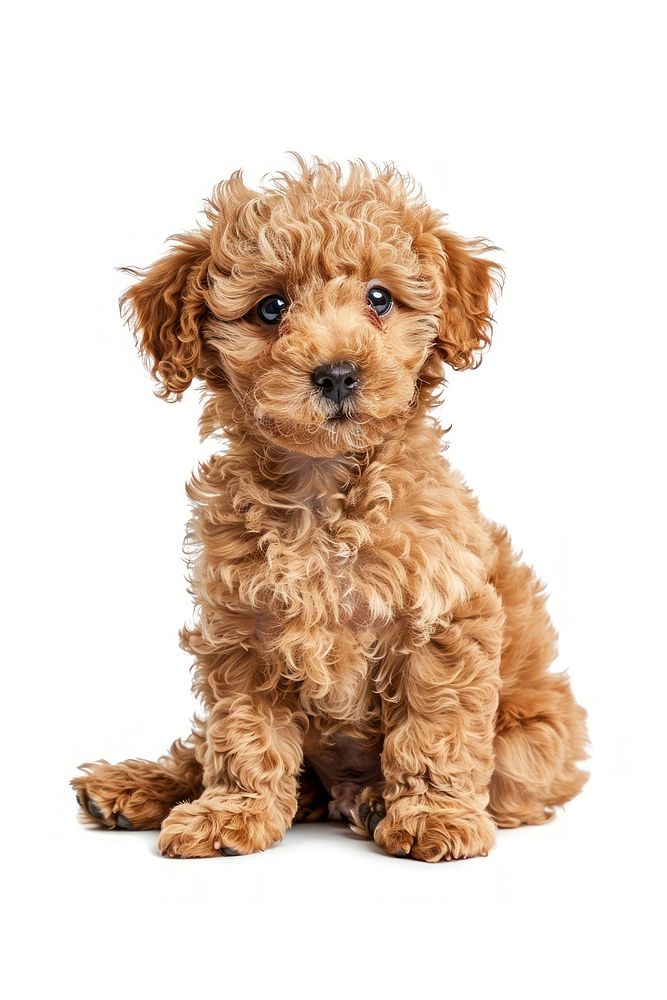 Gold coloured puppy poodle mammal animal pet.