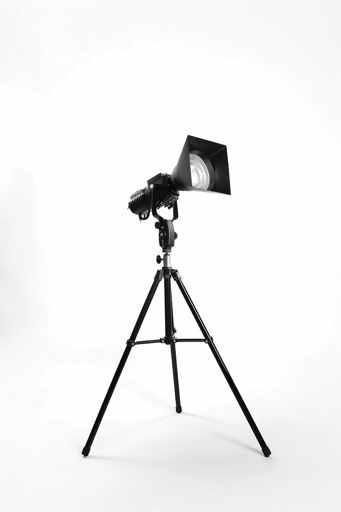 Studio flash light tripod white background surveillance.