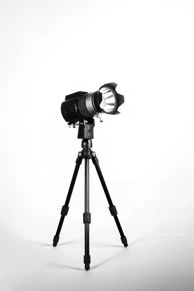 Studio flash light tripod camera photo.
