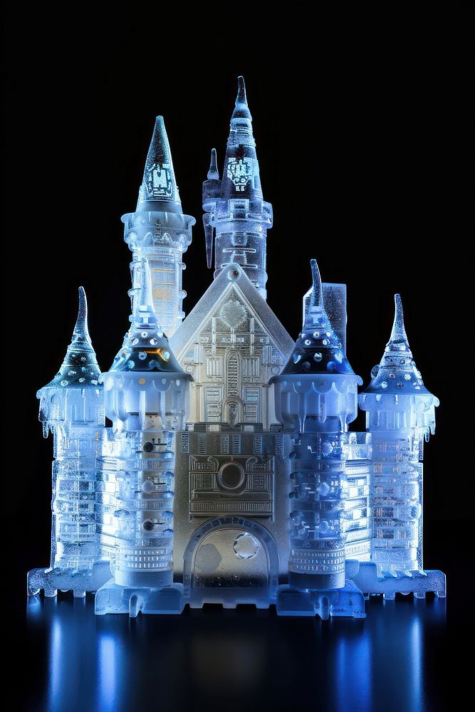 Snow castle architecture building crystal.