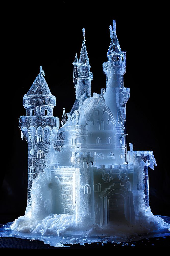 Snow castle architecture building ice.