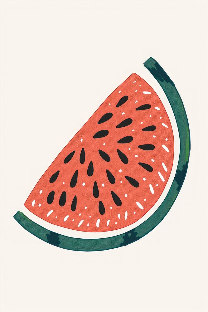 Watermelon flat illustration produce fruit plant.
