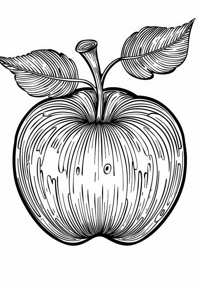 Apple sketch art illustrated.
