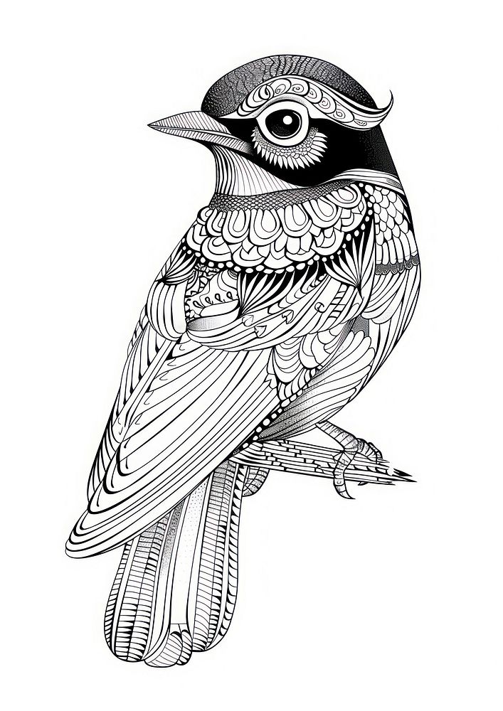 Bird sketch art illustrated.