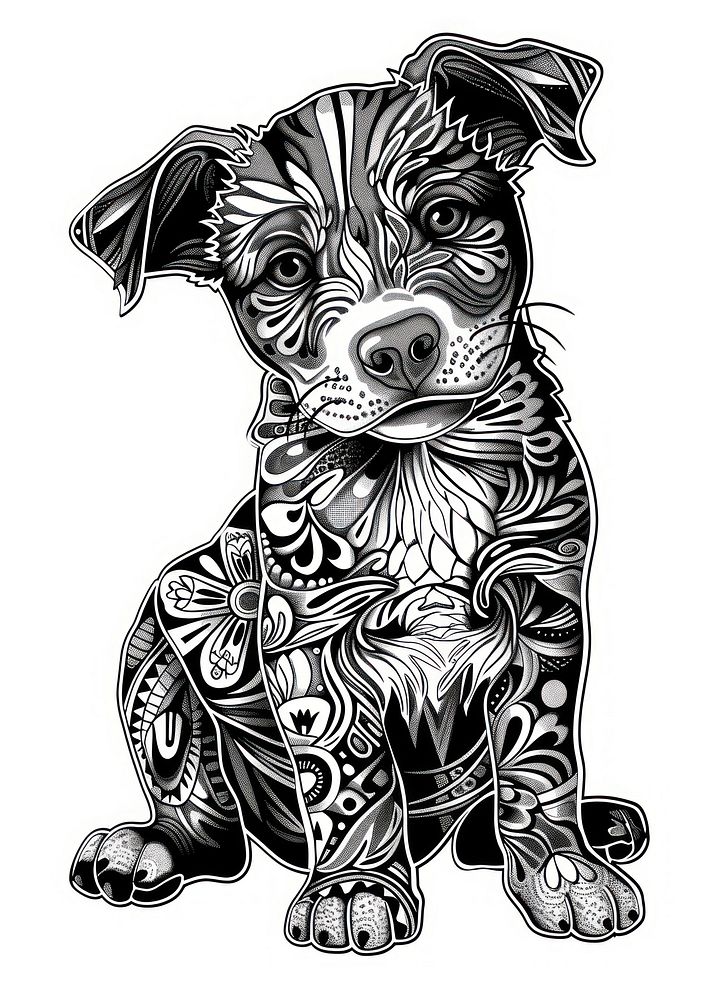 Dog sketch art illustrated.