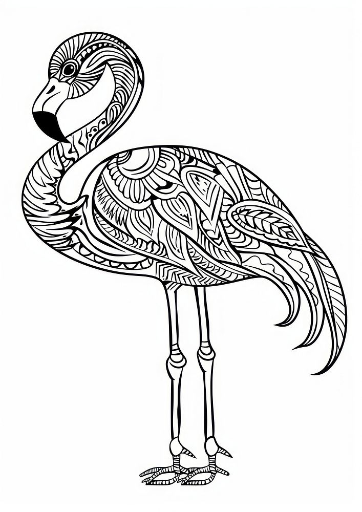 Flamingo sketch art illustrated.