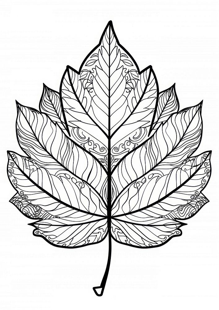 Leaf sketch art illustrated.