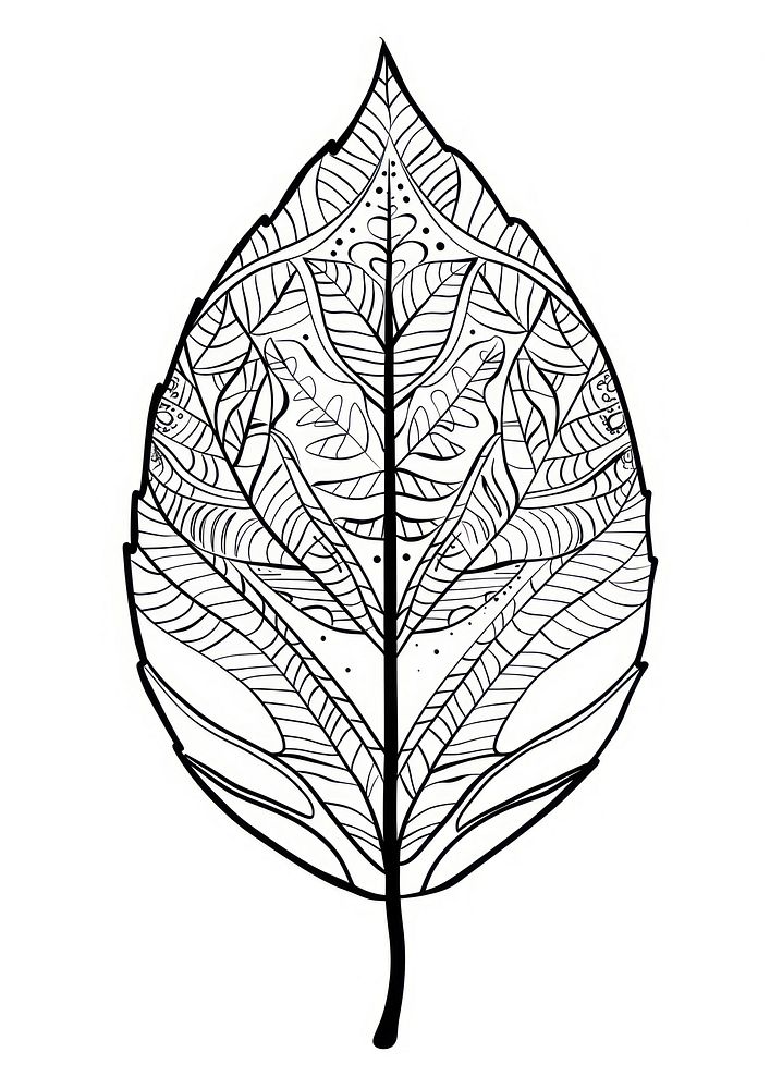 Leaf sketch art illustrated.