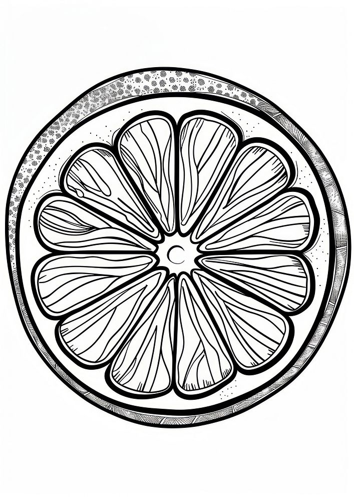 Lemon sketch art illustrated.