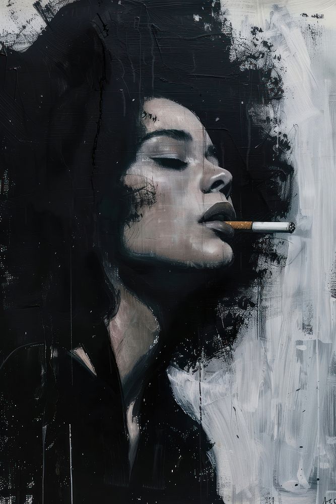 A women luxury with a cigarette art photography portrait.