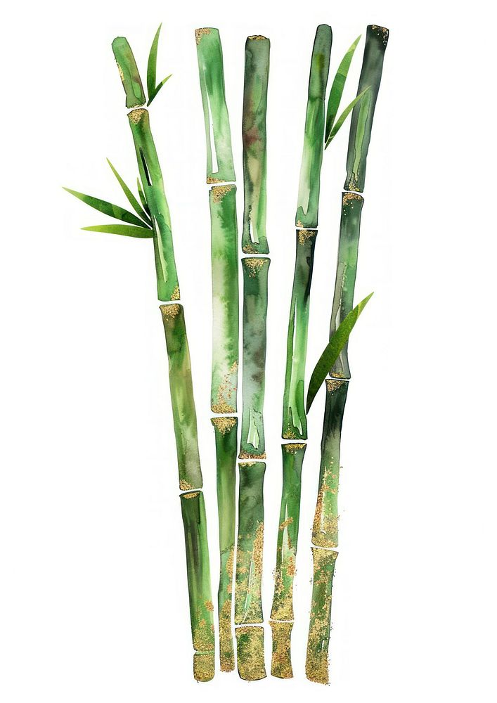 Green bamboo weaponry dagger plant.