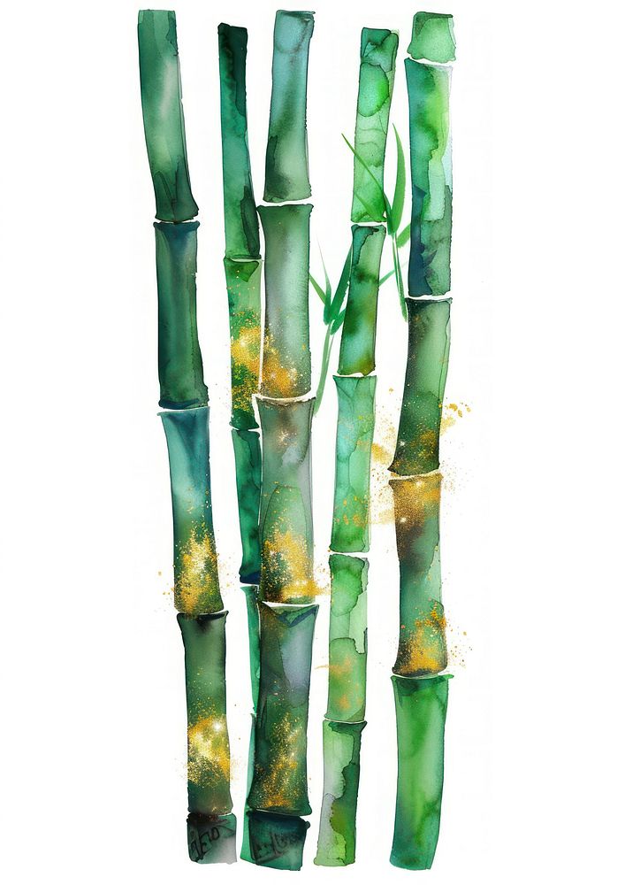 Green bamboo weaponry dagger blade.
