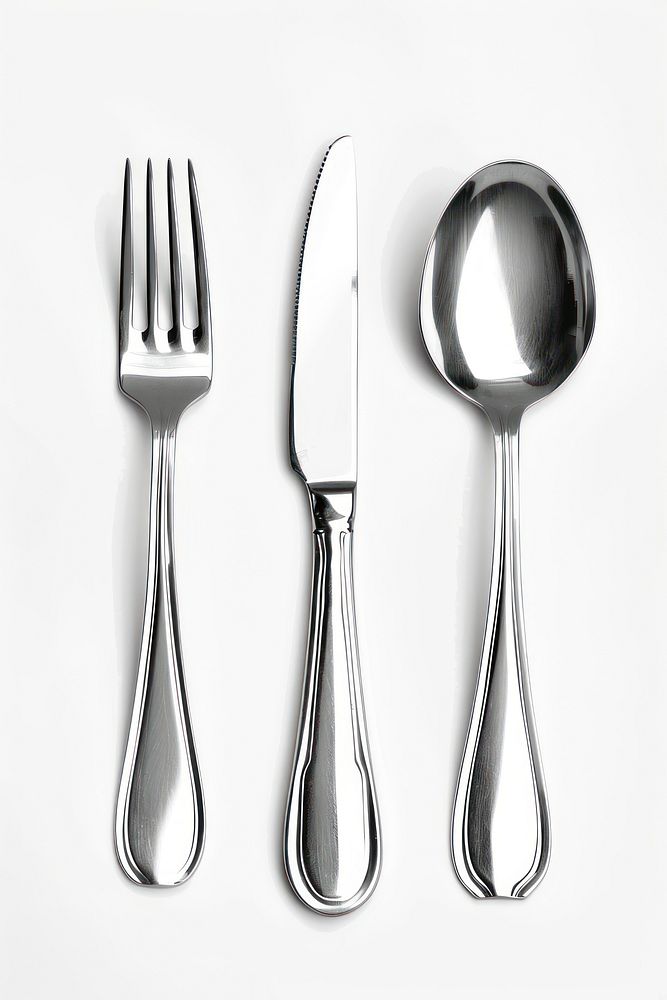 Spoon knife fork cutlery.