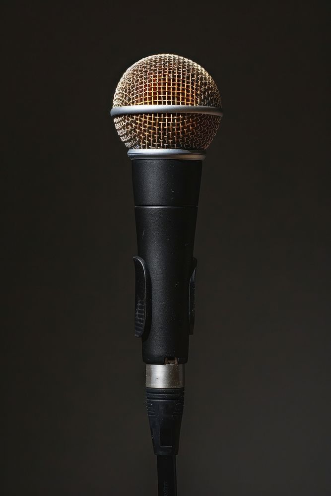 Handheld microphone performance technology darkness.
