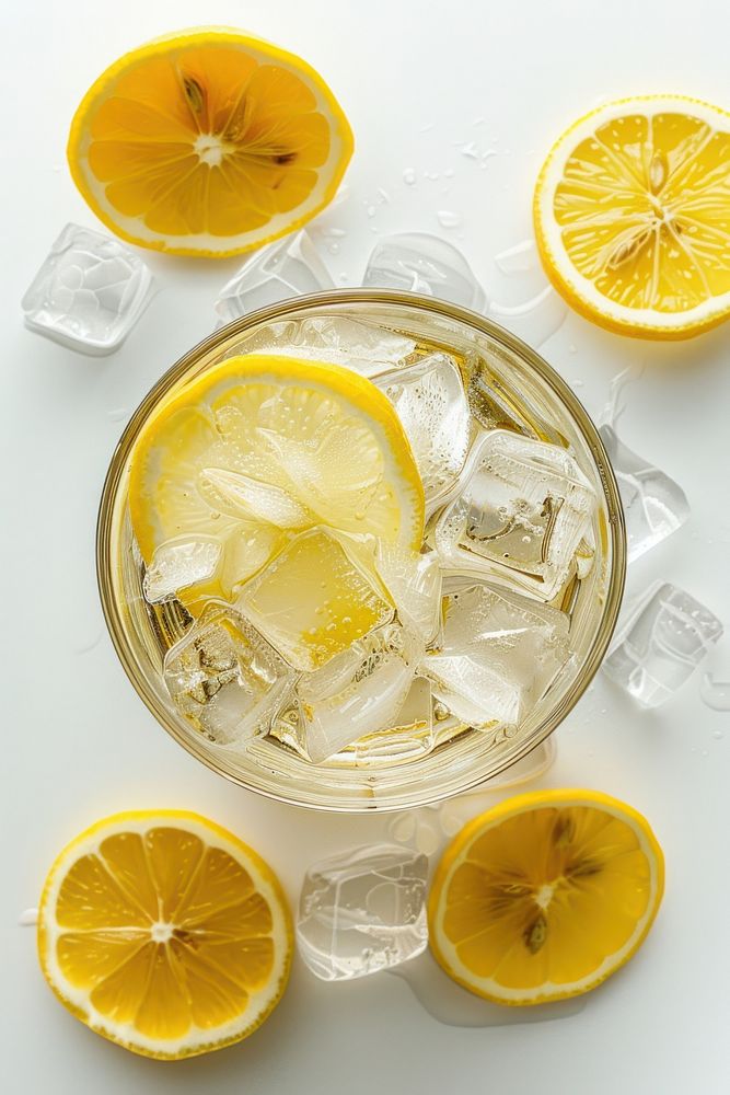 Ice Cold Lemonade lemonade ice fruit.