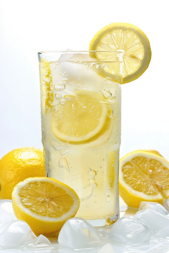 Ice Cold Lemonade lemonade fruit drink.