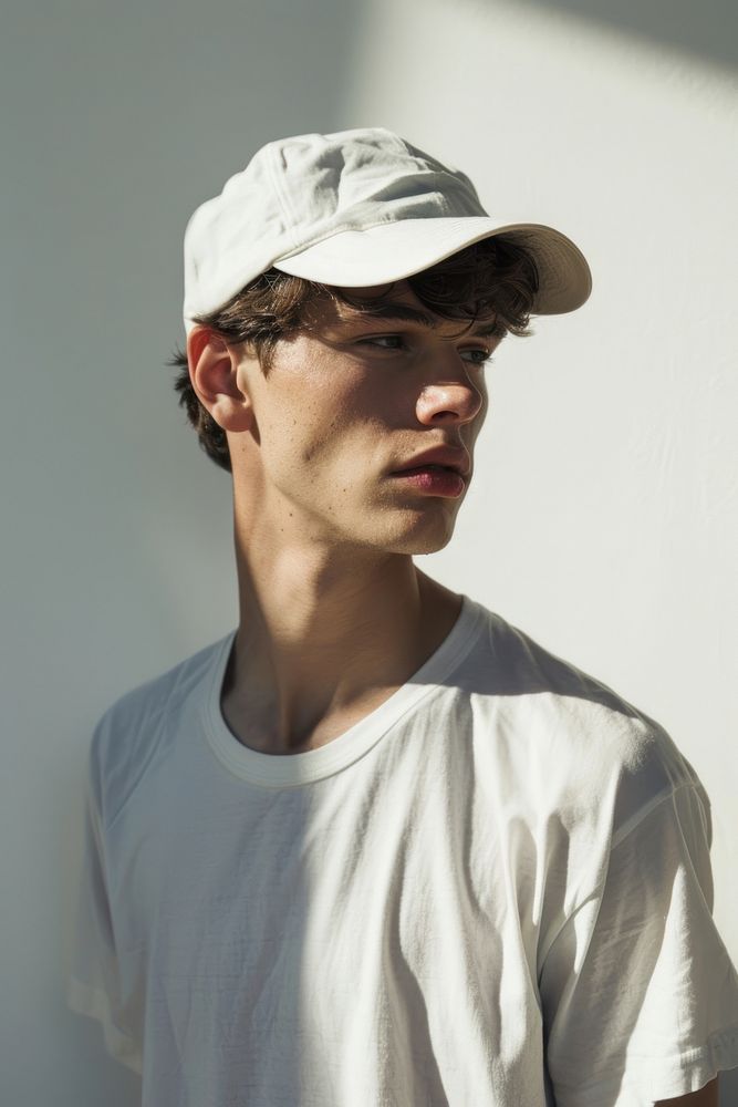 Man wearing white cap photo photography clothing.