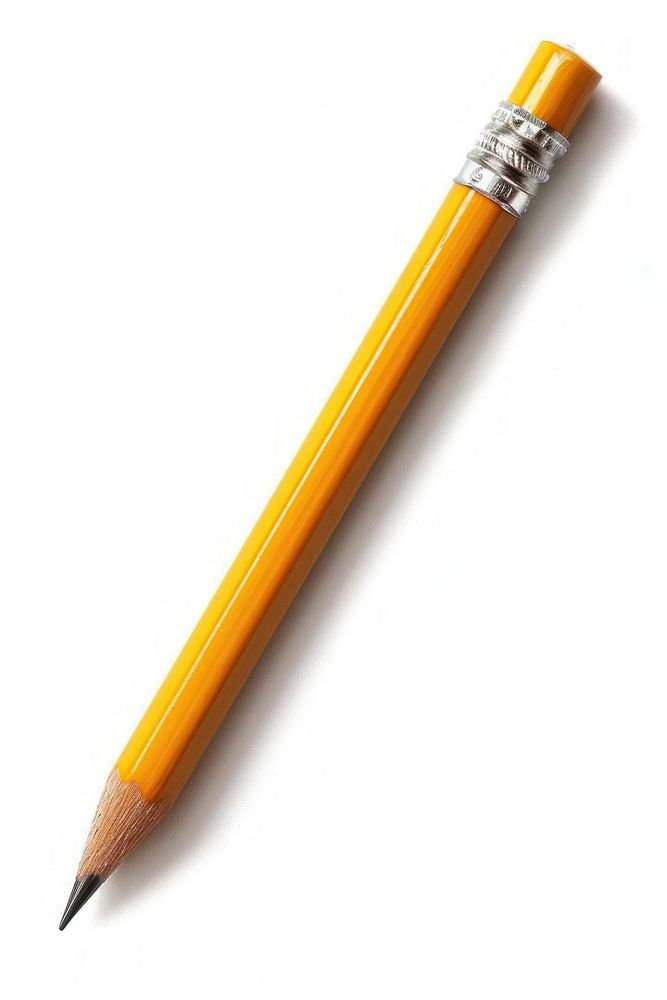 Pencil eraser yellow white background.