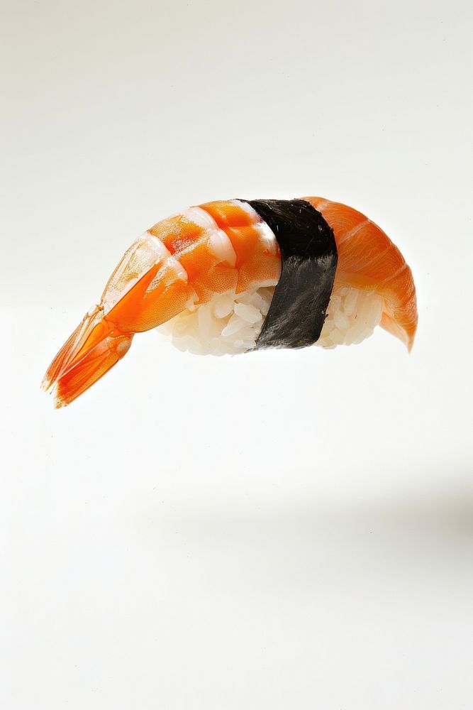 Sushis floating invertebrate produce seafood.
