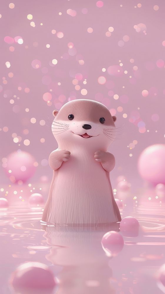 Otter cartoon figurine balloon.