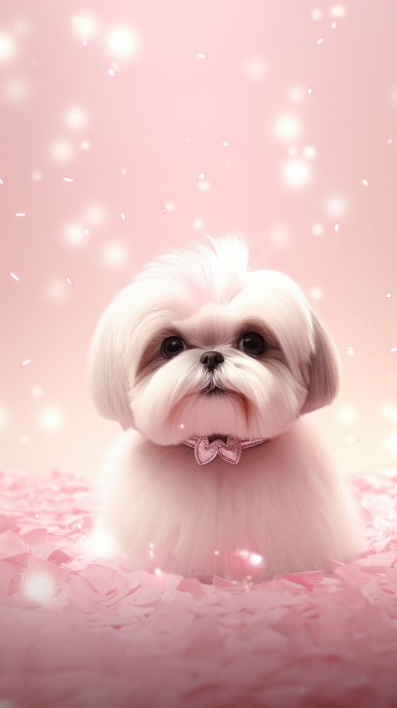 Shih tzu dog blossom animal canine.