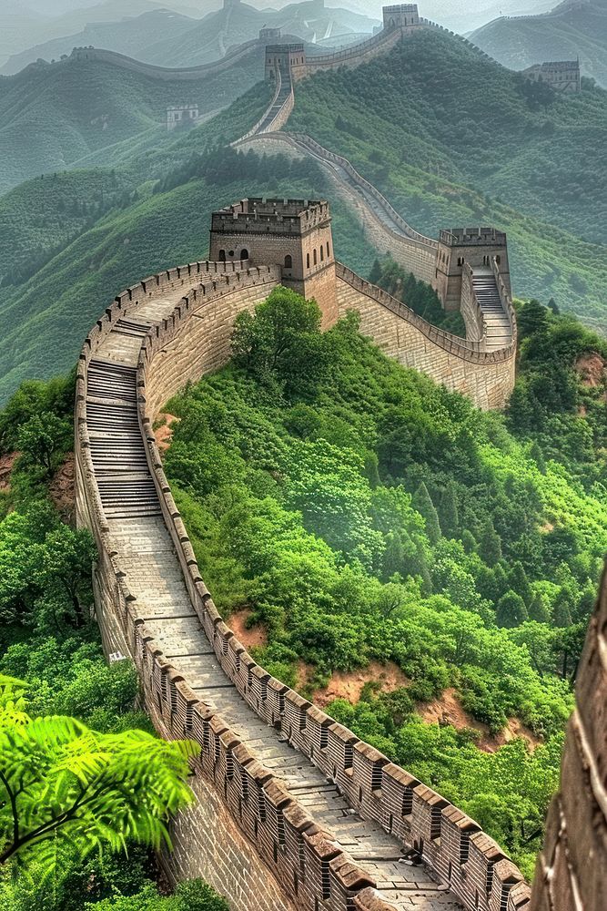 Great Wall of China landmark bridge.