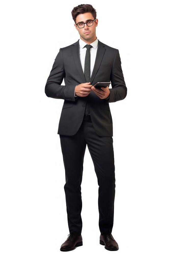 Businessman full body a working clothing apparel tuxedo.