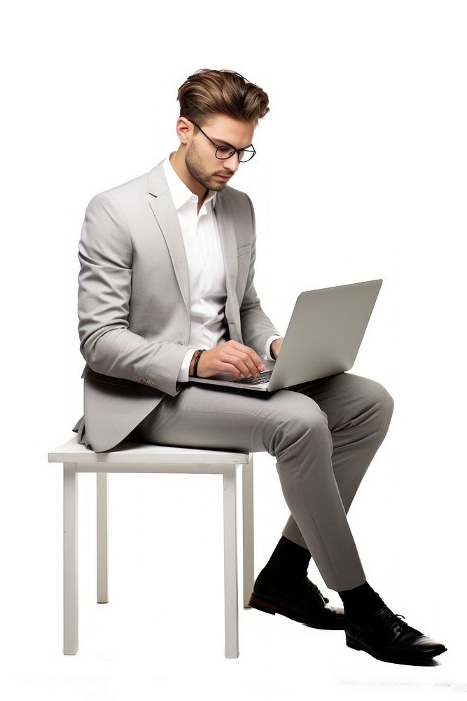 Businessman working electronics accessories accessory.