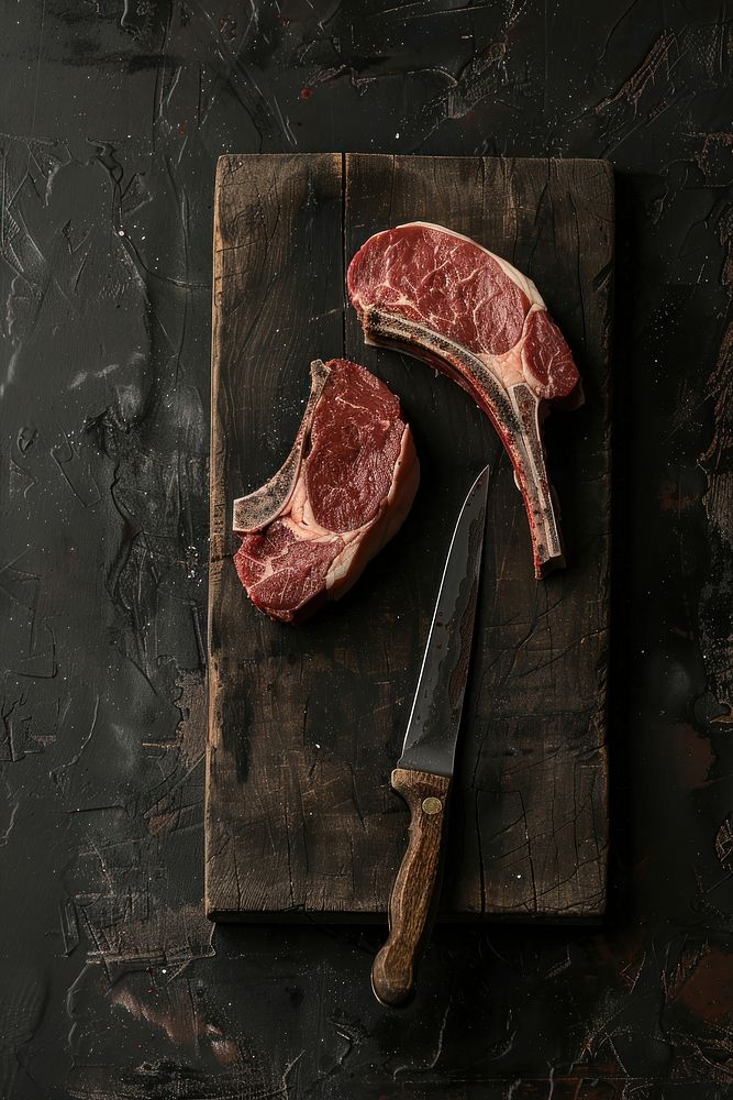 Meat steak knife weaponry mutton.