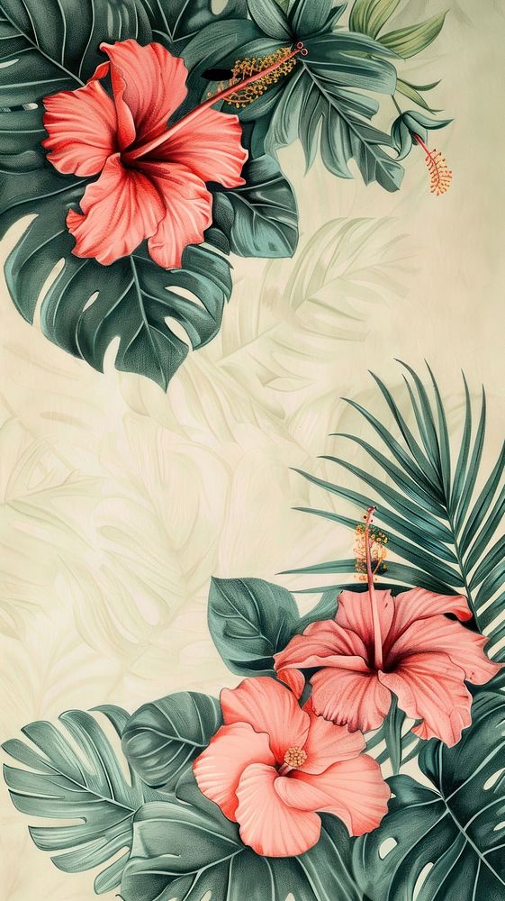 Wallpaper Wildflower backgrounds hibiscus plant.