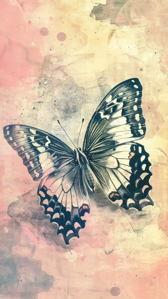 Wallpaper Butterfly butterfly painting drawing.