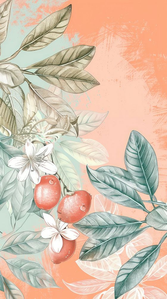 Wallpaper Fruit sketch fruit backgrounds.